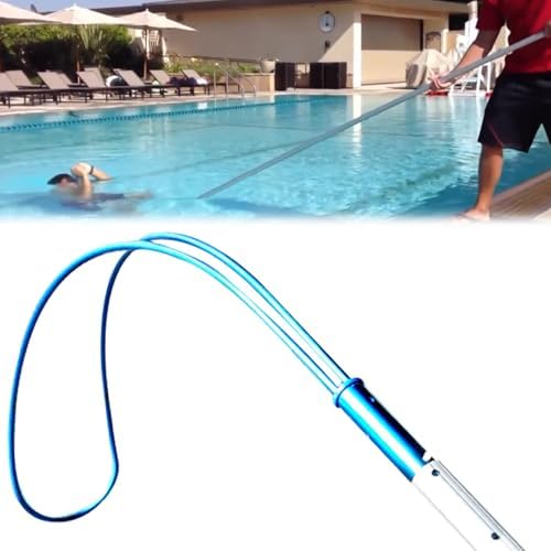 Lifesaving Pole,Blue Pool Rescue Hook with Pole,Emergency Life Preserving Saving Rescue Equipment with 1 3 5 M Long Telescopic Pole,for Drowning Swimmers/Cleaning Pool Walls