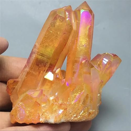 Clúster de cuarzo amarillo y bismuto con acabados geométricos premium 7