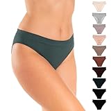 Alyce Ives Womens Seamless Bikini Panties, Ribbed Underwear for Women Pack of 10 Assorted
