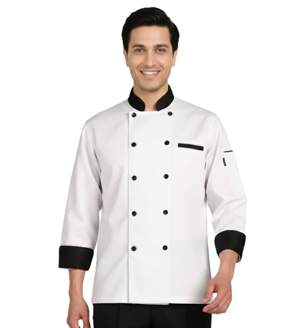 Chef Coat For Men & Women, Unisex Full Sleeve, Breathable Professional Kitchen Uniform