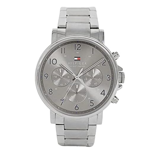 Tommy Hilfiger Reloj Analógico de Cuarzo multifunción para hombre con Correa en Acero Inoxidable plateada - 1710382