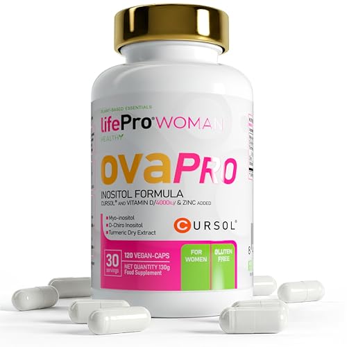 Life Pro Ovapro Myo Inositol 120 Vegancaps - Apoyo Hormonal y Metabólico para Mujeres - Con Cúrcuma, Zinc y Vitamina D - Ideal para SOP y Salud Femenina