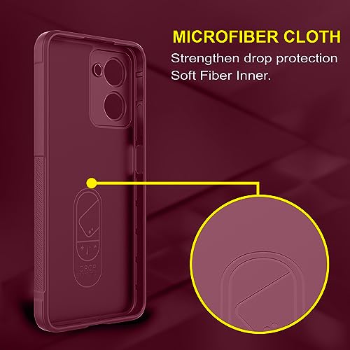 Image of amazon basics Back Case Cover for Vivo Y18e | Compatible for Vivo Y18e Back Cover | Liquid Silicon Magic Case with Camera Protection | Plum