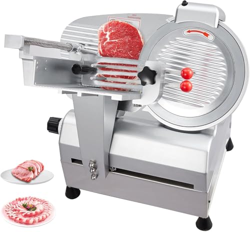 Commercial Meat Slicer 540W,Fully Automatic Meat Cutter Equipped With Detachable Blades of 12in,0-15mm Adjustable Slice Thickness,With Sharpening Stone,for Home and Commercial Use