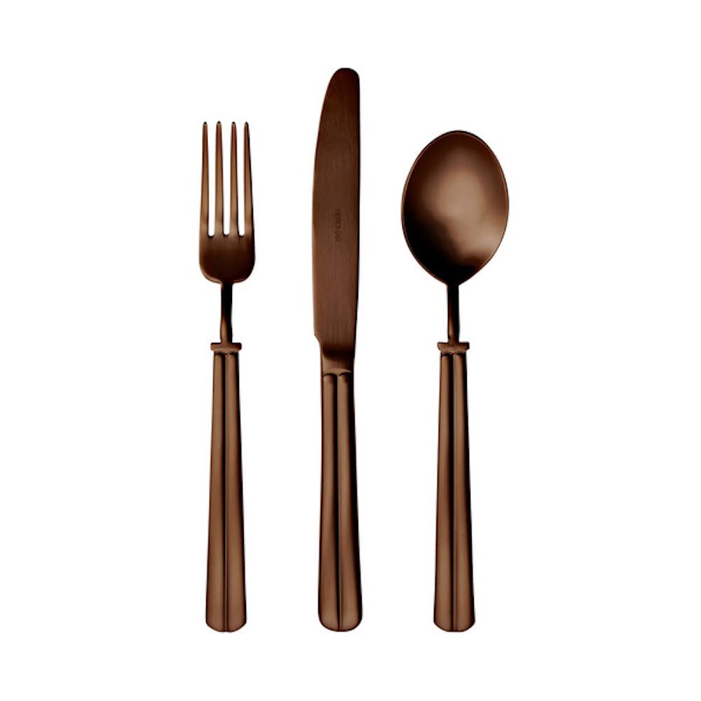 Couverts Brooklyn chocolat mat pour sublimer vos dîners et tables de fête