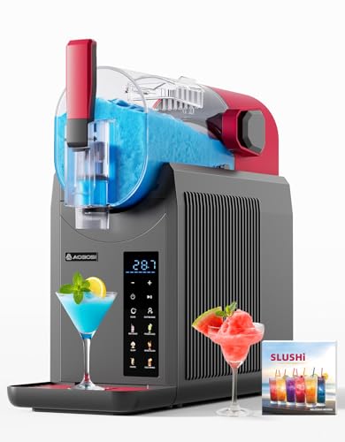 Slushie Machine for Home, Frozen Drink&Slushy Machine with Cookbook, Margarita Machine with 6 Presets Programs, No Ice Needed Self-Cleaning Slushy Maker, Cocktails, Frappés, Soft Ice Cream, Milkshakes