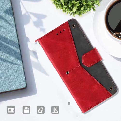 Image of GoldKart Flip Back Cover Case for OnePlus Nord 4 5G| Dual-Color Leather Finish Flip Cover | Inbuilt Stand & Pockets | Flip Cover for OnePlus Nord 4 5G(Faux Leather, Red)