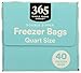 365 by Whole Foods Market, Quart Size Freezer Bags, Double Zipper, 40 Count