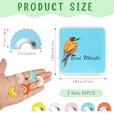 Sonwyoung 10 Pcs Bird Whistle for Adults 5 Colors Wacky Whistle Tongue Warbler Caller Fools Day Funny Bird Caller Original Magic Tweeting Noisemaker Toys Tricks Gag for Gift April Fool's Day Prank