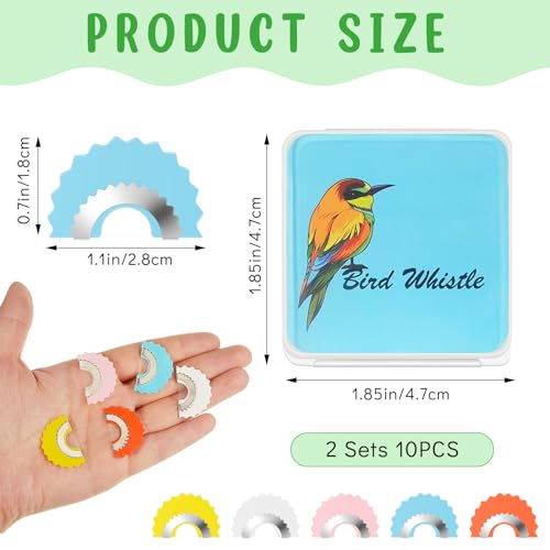 Sonwyoung 10 Pcs Bird Whistle for Adults 5 Colors Wacky Whistle Tongue Warbler Caller Fools Day Funny Bird Caller Original Magic Tweeting Noisemaker Toys Tricks Gag for Gift April Fool's Day Prank