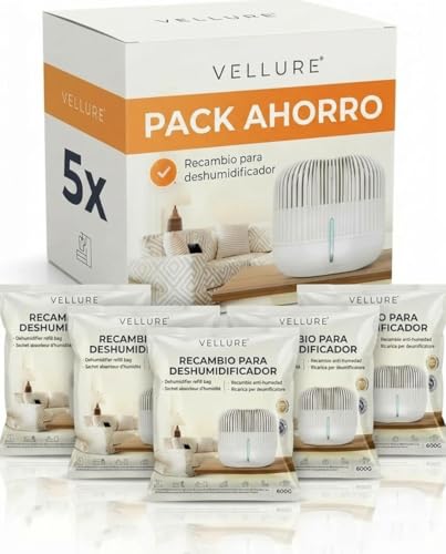 Vellure   5x Recambio para deshumidificador