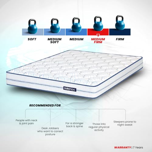 Image of Duroflex Balance -Doctor Recommended | 5 Zone Dual Density Orthopedic Support Layer | High Density Memory Foam| 7 Inch Single Size Medium Firm Mattress, (75x35x7, Inch)