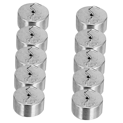 BELLIFFY Metal Hook Weights 50g x 10 Mechanics Teaching Equipment Practical Hook Weight