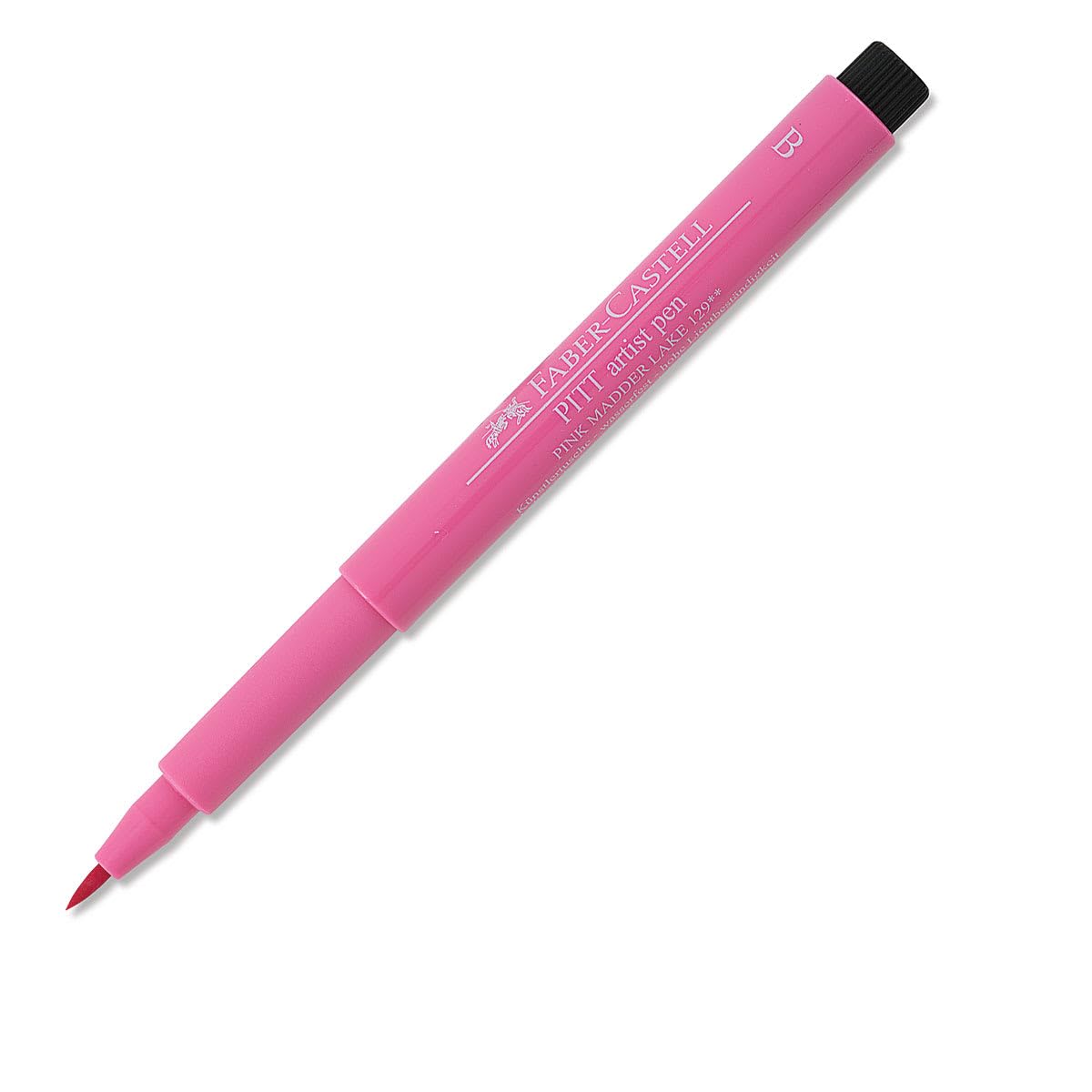 Faber-Castell Art & Graphic Pitt Artist Pen Brush India Ink, Pink Madder Lake, Single, for Art, Craft, Drawing, Sketching, Home, School, University, Colouring