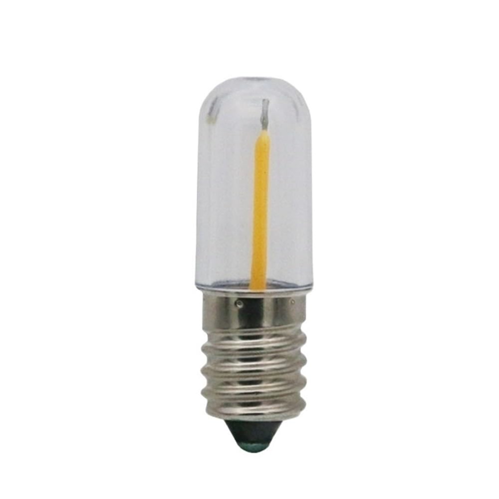 YXJX low voltage bulbs, Confezione da 20, lampadina a filamento LED T15 DC12V E12/E14 LED luce frigorifero dimmerabile luci indicatori lampada(2700K Warm White,E14 12V 1W)