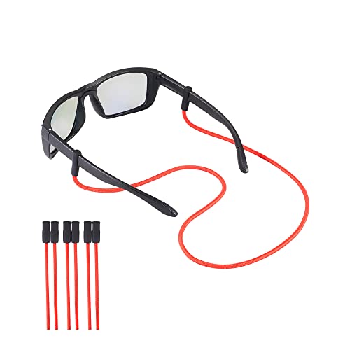 Sunglasses Strap, Eyeglasses String Holder Straps Rope, 3pcs Premium Sunglasses Chains, Leash Eyewear Retainer and Glasses Strap for Men Women kids - Sunglass Lanyard Cord Neck Retainer(3pcs Red)