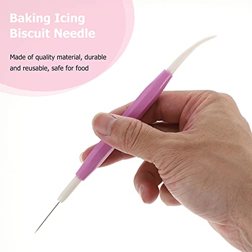 Hemoton 2PCS Açúcar Mexa Agulha Agulha Riscador Ferramenta de Modelagem Biscoito Confeiteiro Bolo Pi