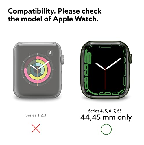 Caseology Nero hoesje Compatibel met Apple Watch 45mm Series 7/ 44mm SE, Series 6 (2020), Series 5 (2019), Series 4… - Image 3