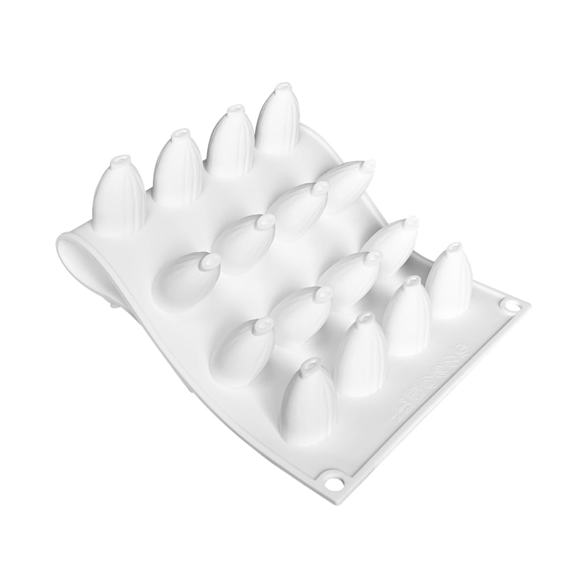 mostsom Moldes de silicona para hornear, molde antiadherente en forma 3D para mousse, fondant, postre francés, pastelería, chocolate, gelatina y tarta de queso (C_almendra)