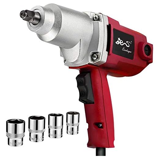 EVERDRAGON Corded Electric Impact Wrench 7.5A 1/2-Inch - MAX.230 Ft-Lbs - Heavy Duty Impact Wrench Gun with Sockets & Carrying Blow Mould Case For DIY