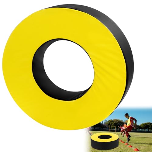 BALAPET Football Tackle Wheel Football Tackle Ring for Team Training Football Training Equipment Football Tackle Dummies High Elastic Foam and Waterproof PU Leather for Football Practice(D28x8in)