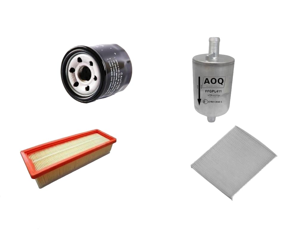 AOQ - KIT 4 FILTRI TAGLIANDO COMPATIBILE CON FT 500 (312) 1.2 BENZ/GPL (DAL 10/2011) FT.Panda III (312) 1.2 GPL 51 kw - L.YPSILON III LPG, INCLUSO FILTRO GPL