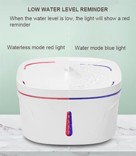 Fuente de agua automática para mascotas 2.5L con luz LED miniatura 4