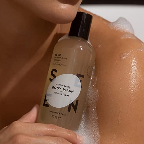 Seen Body Wash, Fragrance Free - Non-Comedogenic & Non-Irritating Body Wash- Dermatologist-Developed - Safe For Sensitive, Eczema & Acne Prone Skin #TOP4