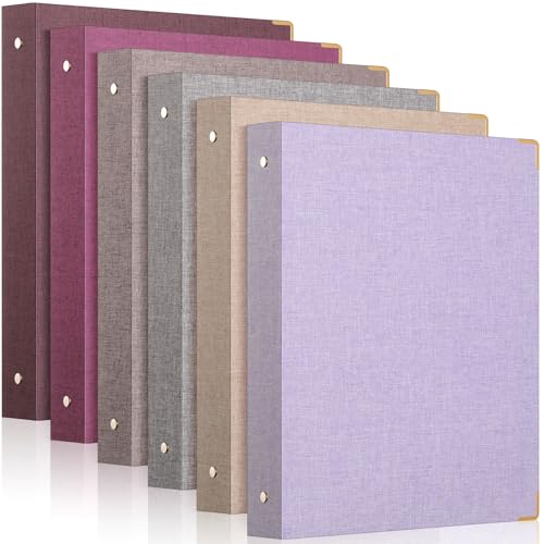 Fulmoon 6 Pcs Aesthetic 3 Ring Binders with Linen Cover 1 Inch Round Rings Binder with Inner Pocket 8.5 x 11 Binder Fits Letter Sized Durable for School Office and HomeDark Gray product thumbnail 12
