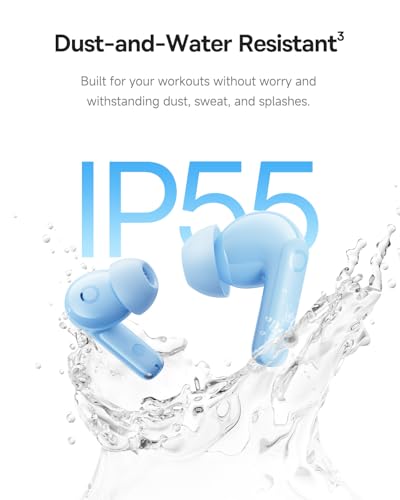 Image of Baseus Bass BP1 Pro Noise Cancelling Wireless Earbuds, Real-Time Adaptive Noise Cancelling, Adaptive Active EQ, LDAC Hi-Res Sound, 6-Mic AI Clear Calls, 55H Playtime, IP55 Waterproof, Bluetooth 6.0