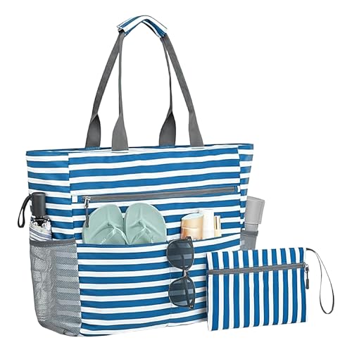 Beach Tote Bag, Waterproof Sandproof Organizer Foldable Pouch, Large Beach Bag, Tote Pool Bags For Boat Water Bottles