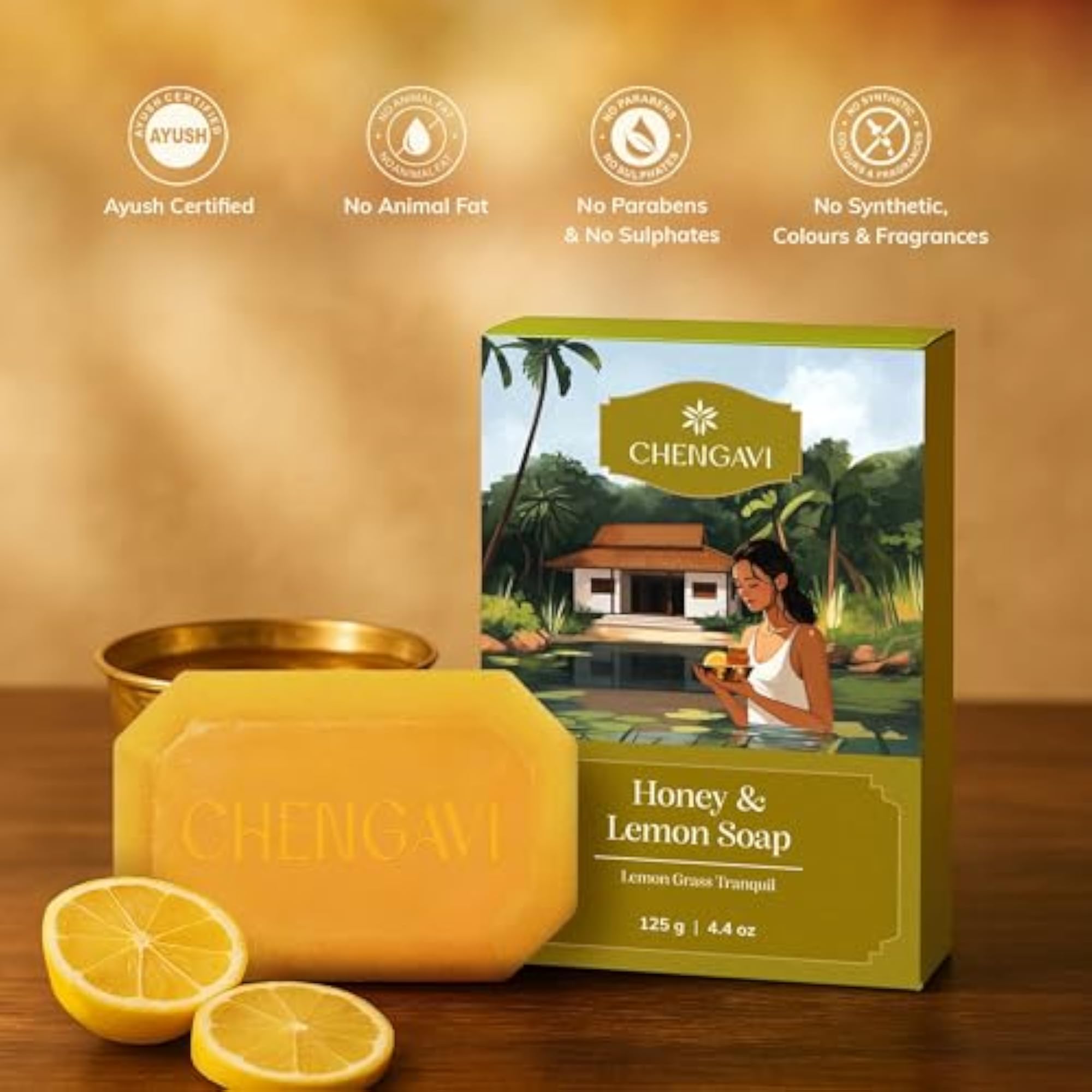 Honey & Lemon Soap 125g, Natural Glow