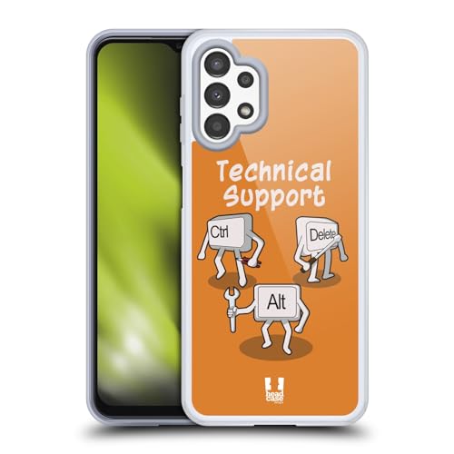 Head Case Designs Servicio De Asistencia Técnica Accesos directos de Teclado Caso de Gel Suave Compatible con Samsung Galaxy A13 (2022)