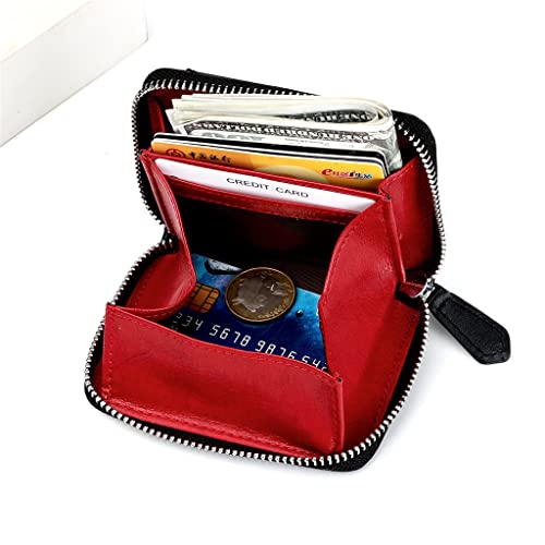 Portefeuille femme compact RFID au design élégant avec fermeture éclair fluide
