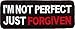 I'm Not Perfect Just FORGIVEN Christian Bible Jesus Biker Vest Patch PAT-0936