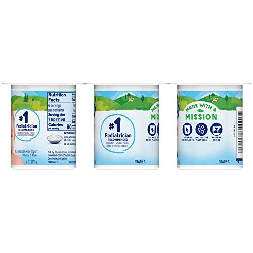 Stonyfield Organic YoBaby Whole Milk Baby Yogurt Cups with Probiotics