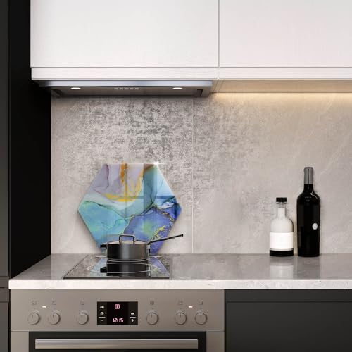 Planche à découper induction 40cm protège-plaque cuisson verre hectagonale résistant - 4