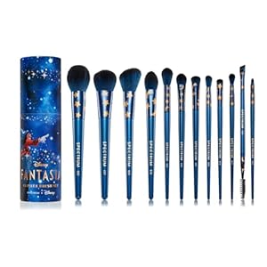 Fantasia Make Up Brushes, Spectrum Makeup Brushes Set Including Face, Eye and Eyebrow Brushes with Soft Synthetic Bristles, 12 Piece Official Disney Makeup Brush Set