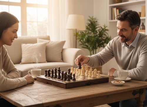 50% Off 15-Inch Magnetic Wooden Chess Set - Now $19.99