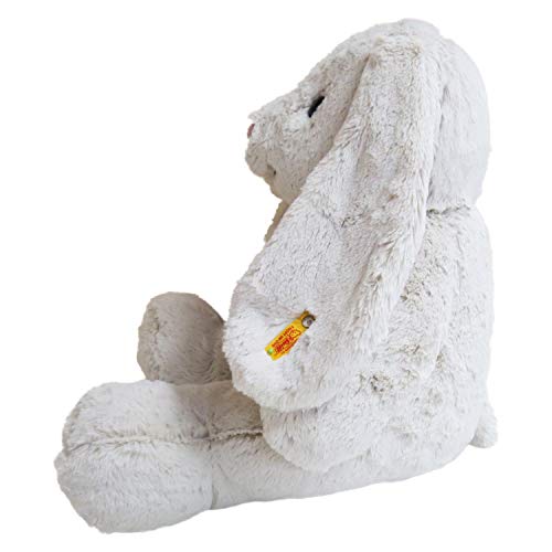 Steiff Hoppie Hase XL mit Wunschname auf Halstuch hellblau bestickt 48 cm Soft Cuddly Friends personalisiertes Geschenkset – Bild 5