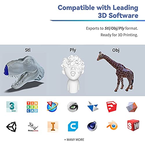 Revopoint POP 3D-Scanner mit Plattenspieler, 0,3 mm Genauigkeit, 8 fps, Scan-Geschwindigkeit, Desktop und Handheld Fixed… - Image 4