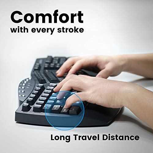 Perixx Periboard-612B Wireless Ergonomic Split Keyboard with Dual Mode 2.4G and Bluetooth Feature, Compatible with Windows 11 and Mac OS X System, Black, US English Layout by Perixx - Image 5