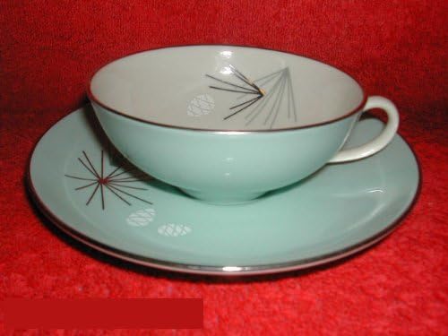 Franciscan Silver Pine Cups & Saucers