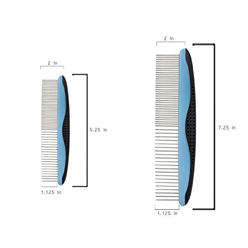 LovinPup Dog Comb Set for Grooming, 2 Pack, Pet Grooming Comb with Stainless Steel Teeth, Comfort Grip Handle, Dog… - Image 5