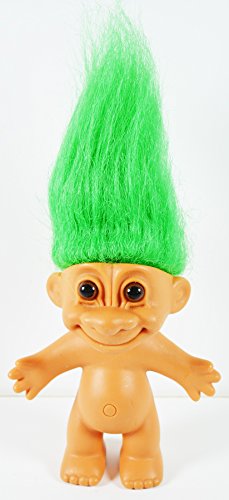Muñeco Troll Doll Cabello Verde 4.5 pulgadas miniatura 1