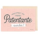 Puzzle Patentante | Möchtest du meine Patentante werden ? | Geburt - Taufpatin fragen - Patentante fragen - Geschenke für Patentante - Schwangerschaft verkünden