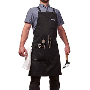 Hudson Durable Goods – Professional Grade Chef Apron – Black – 100% Cotton