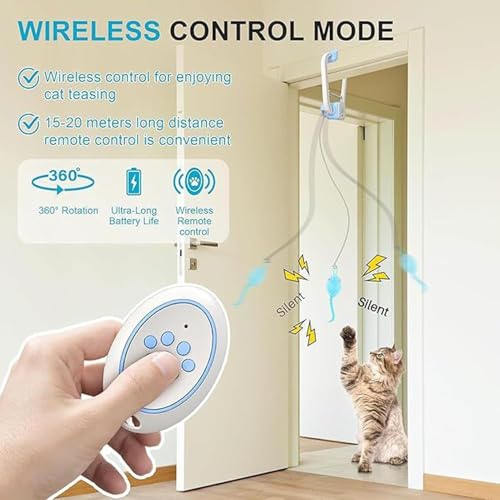 Jouet électrique pour chat suspendu et rétractable automatique Aohcae - 3