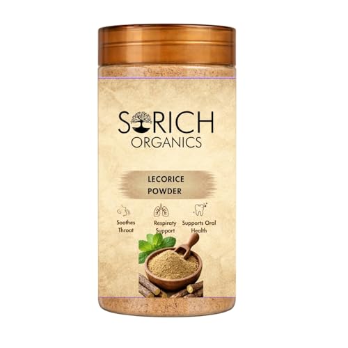 Image of Sorich Organics Mulethi Powder 100g | Mulethi (Yashtimadhu) Powder for Face Pigmentation & Skin Brightening - 100% Natural Herb for Digestion, Respiratory Support & Immunity