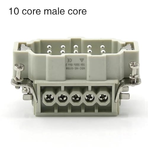 Conector resistente de 10 núcleos HDC-HE-010 macho de aviación 16A 500V 2